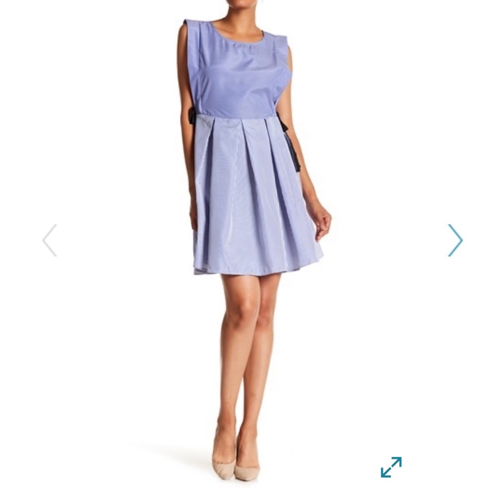 Bobeau XL dress mini blue stripes sleeveless